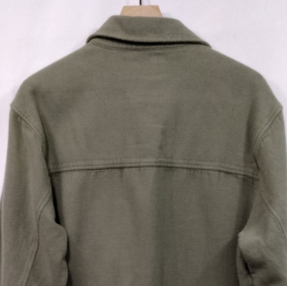 American Eagle Button Front Shacket Women's L Green Boho Retro 90s Y2K Casual - Picture 8 of 9